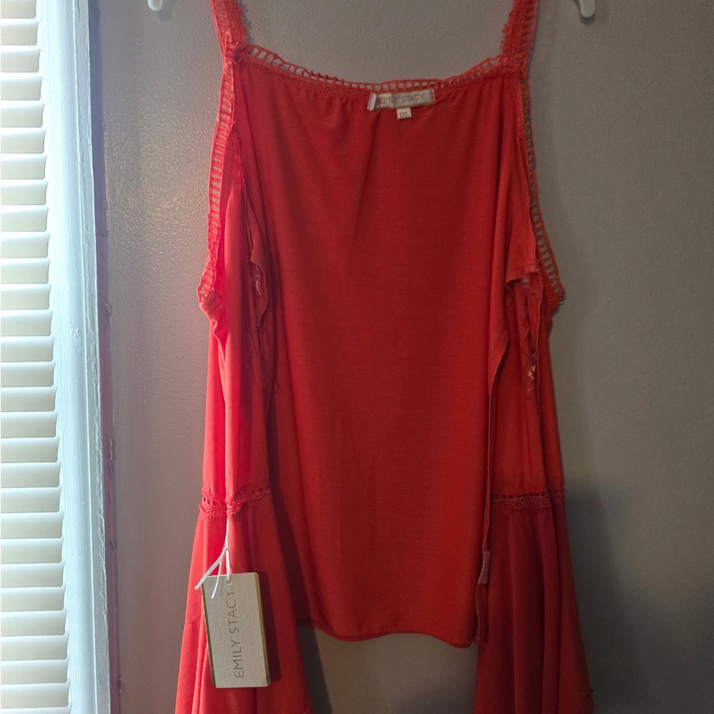 Coral Red Women's Sleeveless Top